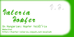 valeria hopfer business card